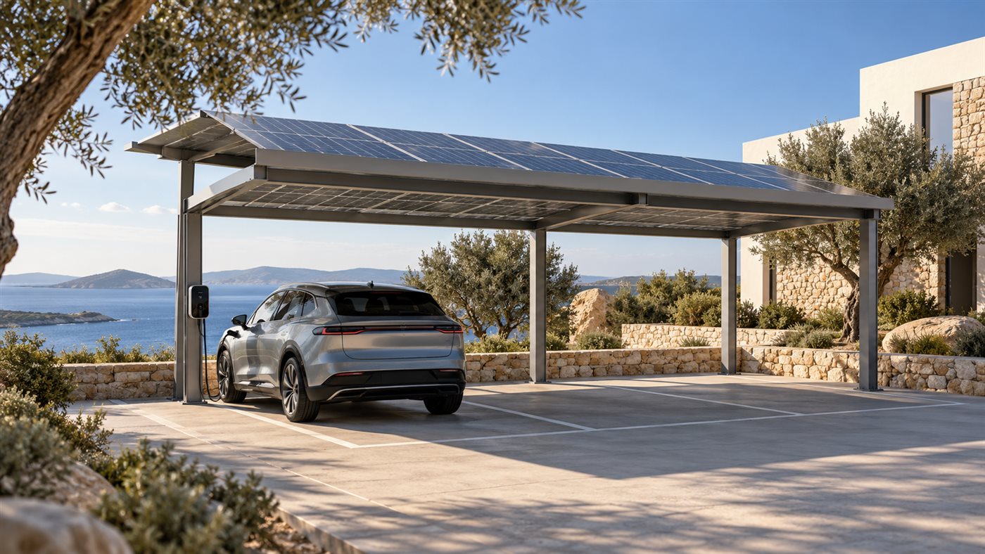 Güneş Enerjili Otopark — Temsili Tasarım