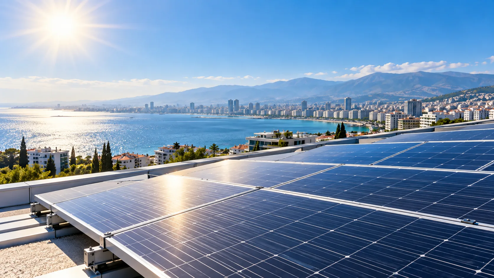 İzmir'de güneş paneli sisteminin kontrolü ve kapalı havada ne kadar elektrik çektiği